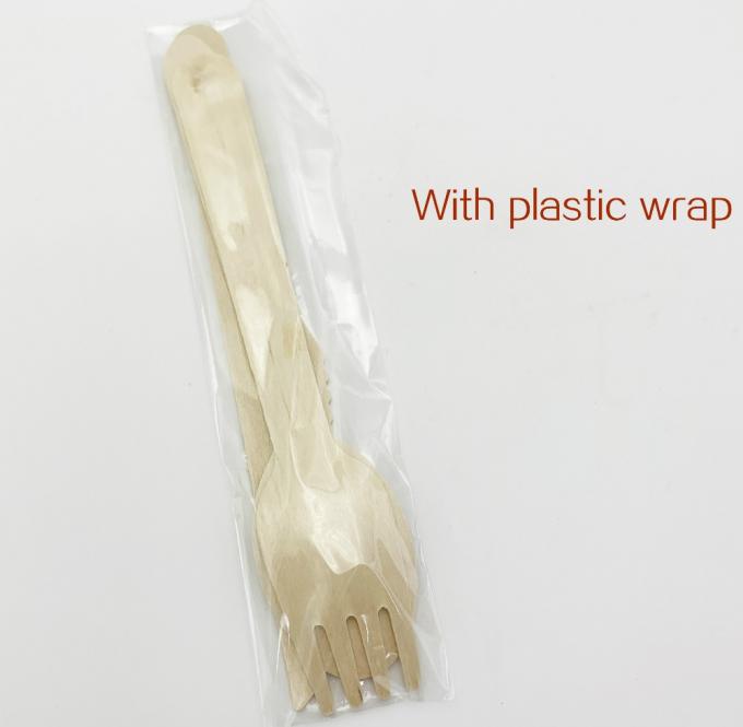 Eenmalig houten bestek - 100% composteerbaar houten zilverwerk 360 stuks [120 vork, 120 lepel, 120 mes] - Herbruikbaar feestgereedschap - Houten eenmalig gereedschap - Eenmalige vork en lepel 3