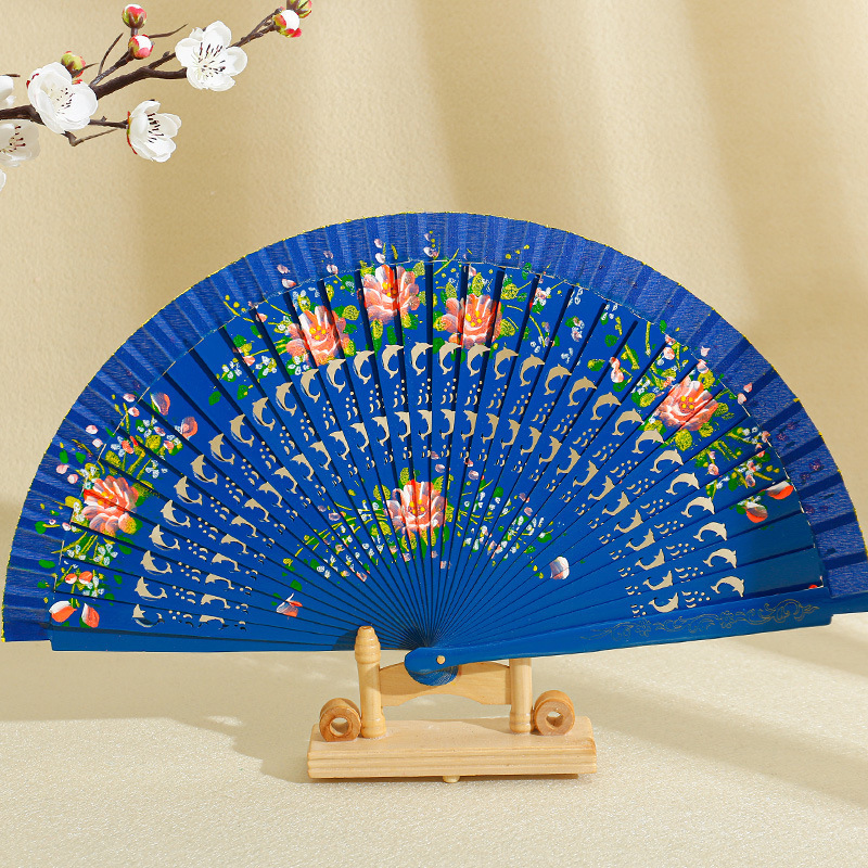2025 New Arrival Customized Printing Bamboo Hand Fan with Pantone Color and Multiple Sizes for OEM Service