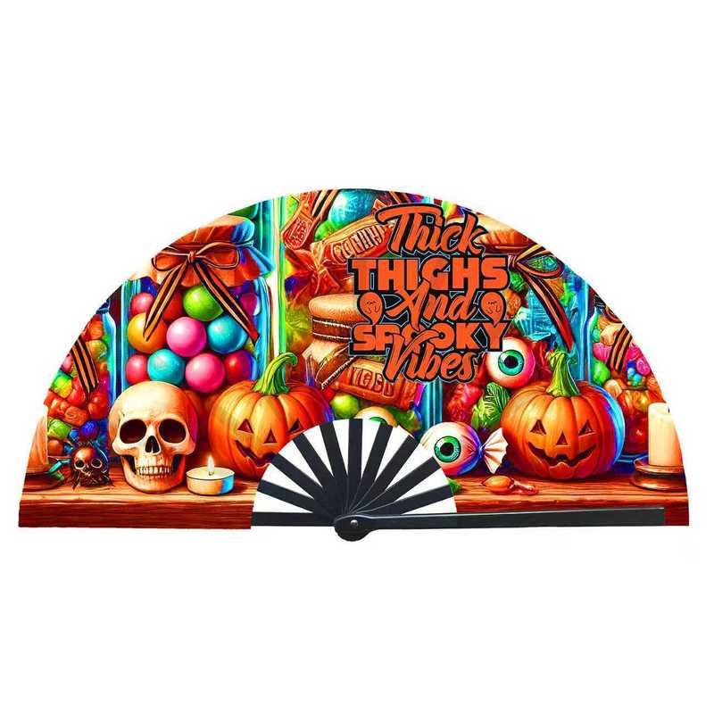 Portable 13-Inch Painted Bamboo Hand Fan for Holiday Decoration and Home Decor