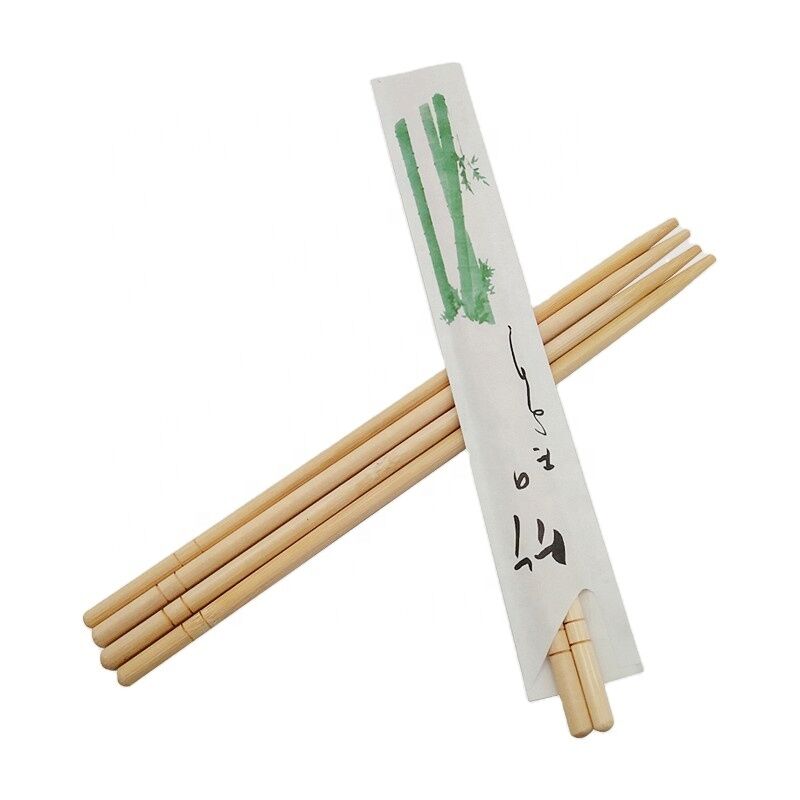 Round Natural Bamboo Disposable Chopsticks with Customized Printing Eco-Friendly for Chinese Food