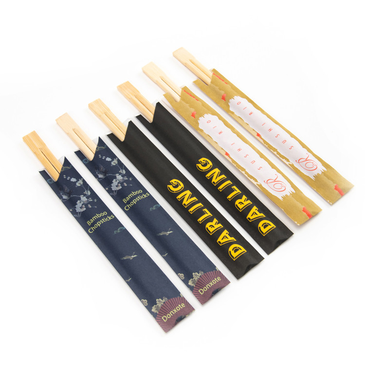 2019 popular paper cover chopsticks custom bamboo disposable bamboo chopsticks with logo